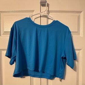 CRZ YOGA Vibrant Blue Crop Top